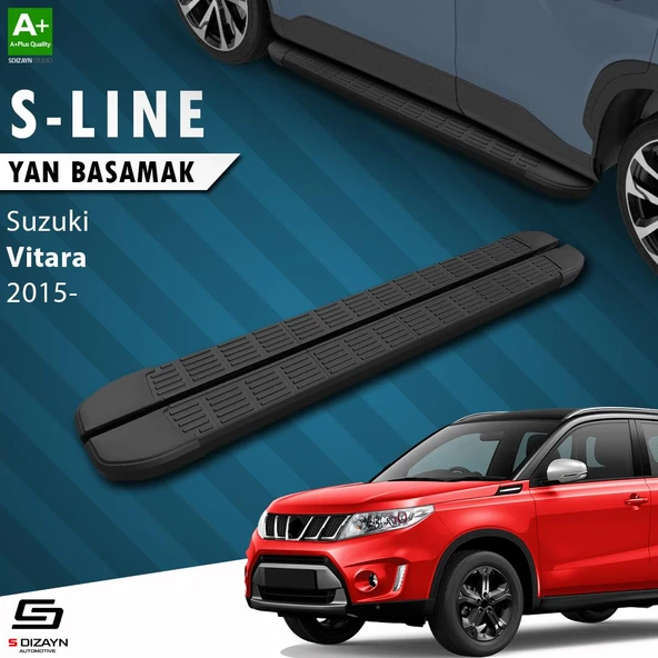 S-Dizayn Suzuki Vitara 4 S-Line Siyah Yan Basamak 163 Cm 2015 Üzeri A+ Kalite ürün görseli