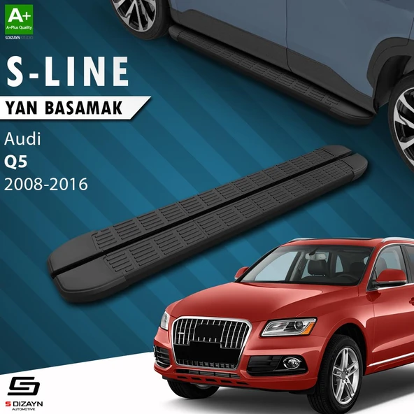 S-Dizayn Audi Q5 S-Line Siyah Yan Basamak 183 Cm 2008-2016 A+ Kalite ürün görseli
