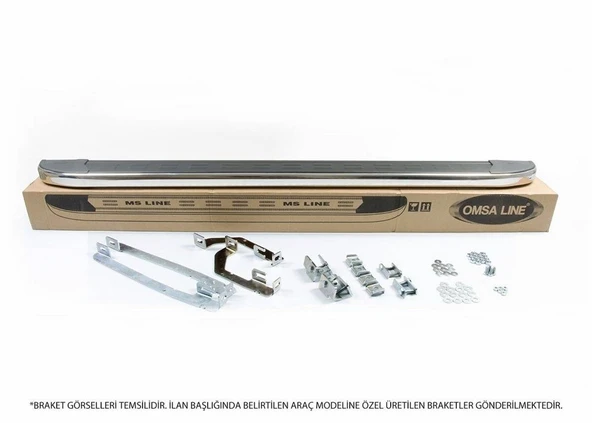 OMSA Peugeot Bipper Ms Line Yan Basamak Siyah Yazılı 2008 ve Sonrası - Resim 2