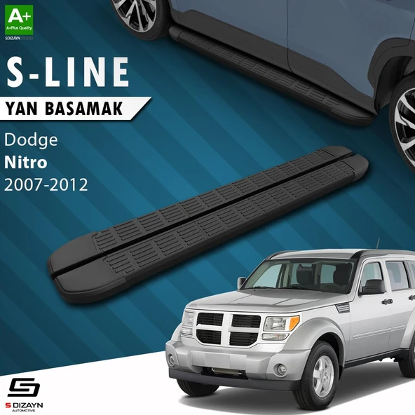S-Dizayn Dodge Nitro S-Line Siyah Yan Basamak 153 Cm 2007-2012 A+ Kalite ürün görseli