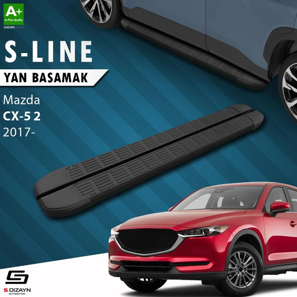 S-Dizayn Mazda CX-5 2 S-Line Siyah Yan Basamak 183 Cm 2017 Üzeri A+ Kalite ürün görseli