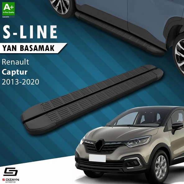 S-Dizayn Renault Captur S-Line Siyah Yan Basamak 173 Cm 2013-2020 A+ Kalite ürün görseli