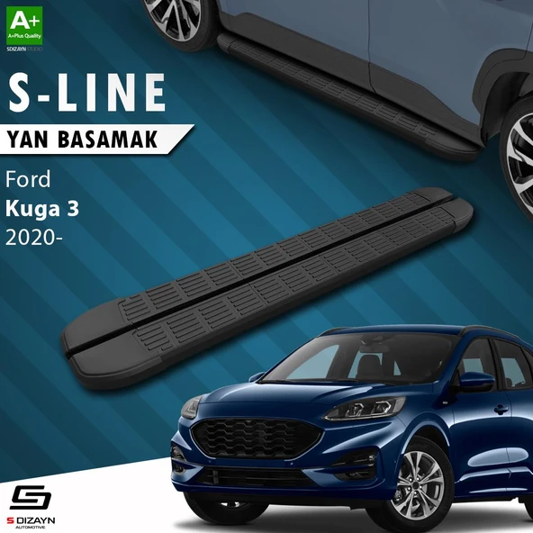 S-Dizayn Ford Kuga 3 S-Line Siyah Yan Basamak 183 Cm 2020 Üzeri A+ Kalite ürün görseli