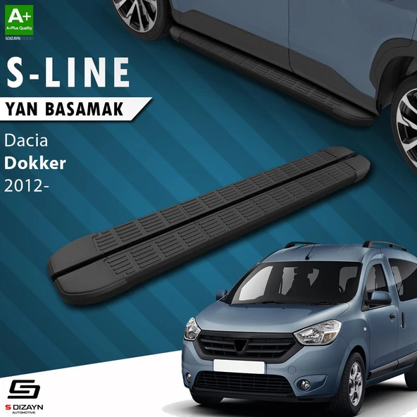 S-Dizayn Dacia Dokker S-Line Siyah Yan Basamak 203 Cm 2012 Üzeri A+ Kalite ürün görseli