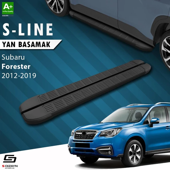 S-Dizayn Subaru Forester 4 S-Line Siyah Yan Basamak 183 Cm 2012-2019 A+ Kalite ürün görseli