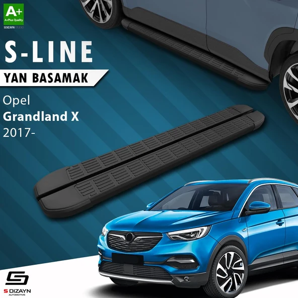 S-Dizayn Opel Grandland X S-Line Siyah Yan Basamak 183 Cm 2017-2024 A+ Kalite ürün görseli