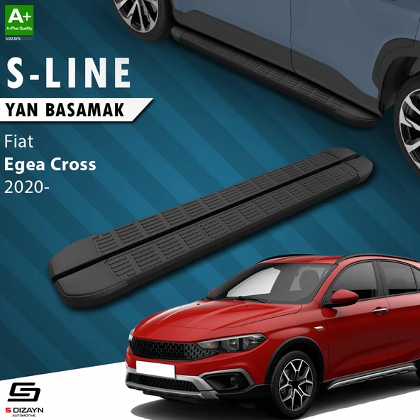 S-Dizayn Fiat Egea Cross S-Line Siyah Yan Basamak 183 Cm 2020 Üzeri A+ Kalite ürün görseli