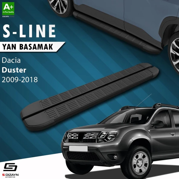 S-Dizayn Dacia Duster S-Line Siyah Yan Basamak 173 Cm 2009-2018 A+ Kalite ürün görseli