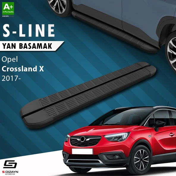S-Dizayn Opel Crossland X S-Line Siyah Yan Basamak 173 Cm 2017 Üzeri A+ Kalite ürün görseli