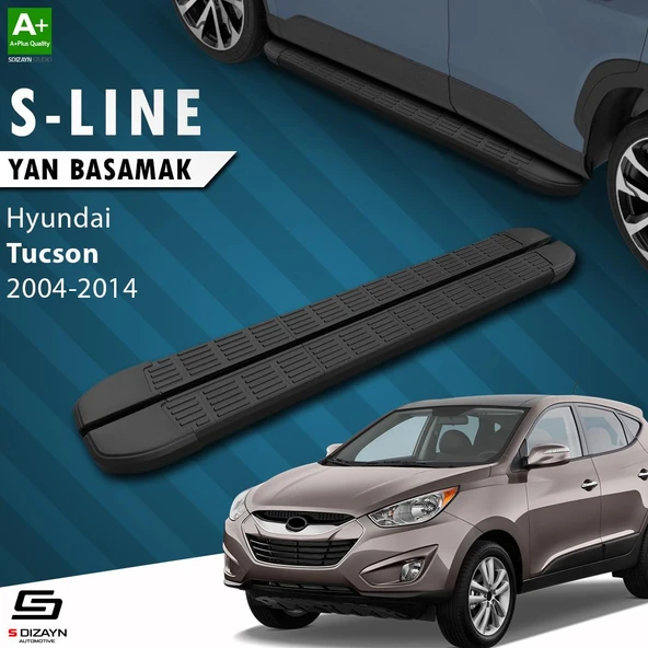 S-Dizayn Hyundai Tucson 2 S-Line Siyah Yan Basamak 173 Cm 2004-2014 A+ Kalite ürün görseli