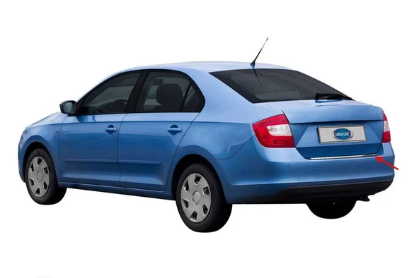 OMSA Skoda Rapid Krom Arka Tampon Eşiği Taşlı 2012 ve Sonrası - Resim 3