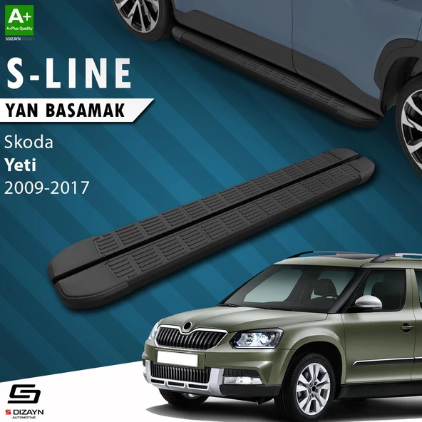 S-Dizayn Skoda Yeti S-Line Siyah Yan Basamak 173 Cm 2009-2017 A+ Kalite ürün görseli