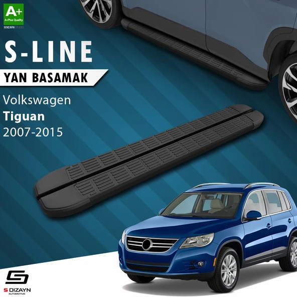 S-Dizayn VW Tiguan S-Line Siyah Yan Basamak 173 Cm 2007-2015 A+ Kalite ürün görseli