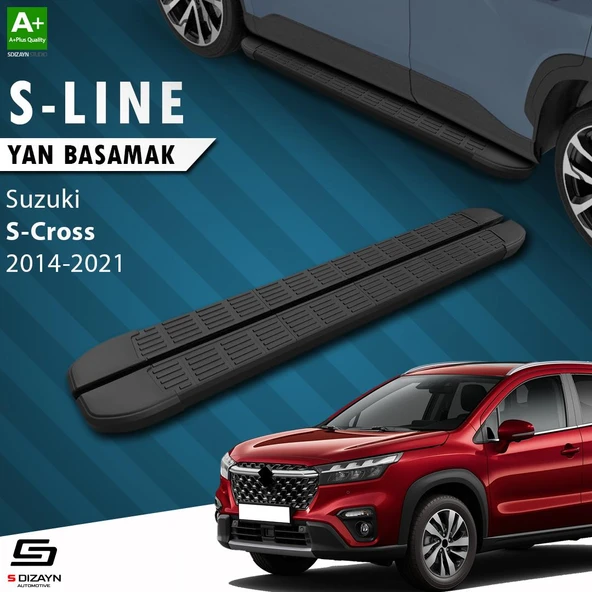 S-Dizayn Suzuki SX4 2 S-Cross S-Line Siyah Yan Basamak 173 Cm 2014-2021 A+ Kalite ürün görseli