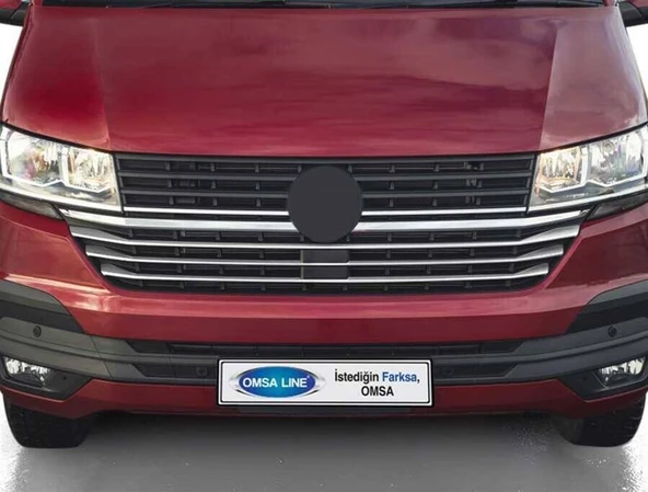 OMSA VW T6.1 Transporter Krom Ön Panjur Alt Çıtası 5 Parça 2020-2023 Arası ürün görseli