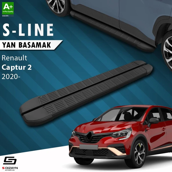 S-Dizayn Renault Captur 2 S-Line Siyah Yan Basamak 183 Cm 2020 Üzeri A+ Kalite ürün görseli