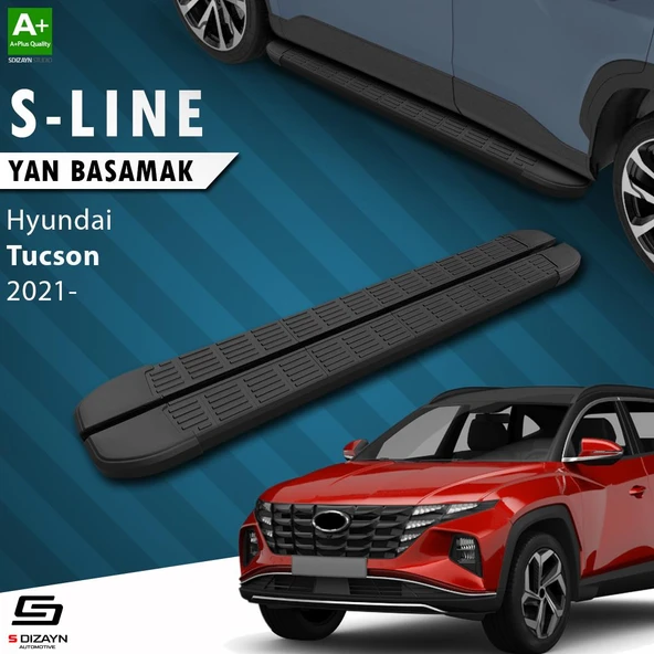 S-Dizayn Hyundai Tucson 4 S-Line Siyah Yan Basamak 173 Cm 2021 Üzeri A+ Kalite ürün görseli