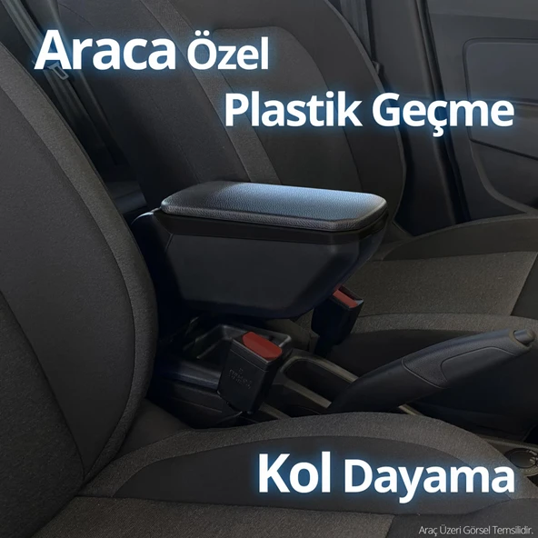 S-Dizayn Renault Clio 4 Kol Dayama Kolçak Geçmeli ABS Siyah 2012-2019 A+Kalite - Resim 5