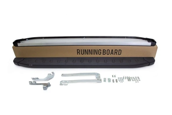 Omsa Line Toyota Hilux 2006-2014 Proside Mat Siyah Alüminyum Alınlı Yan Basamak - Resim 2