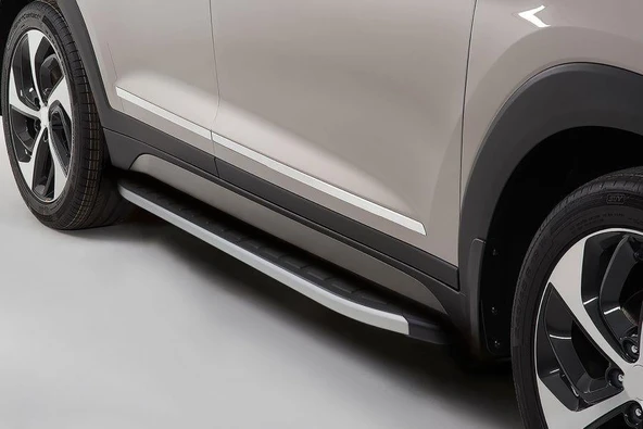 Omsa Line Hyundai Santa Fe 2013-2018 Proside Mat Alüminyum Alınlı Yan Basamak - Resim 5