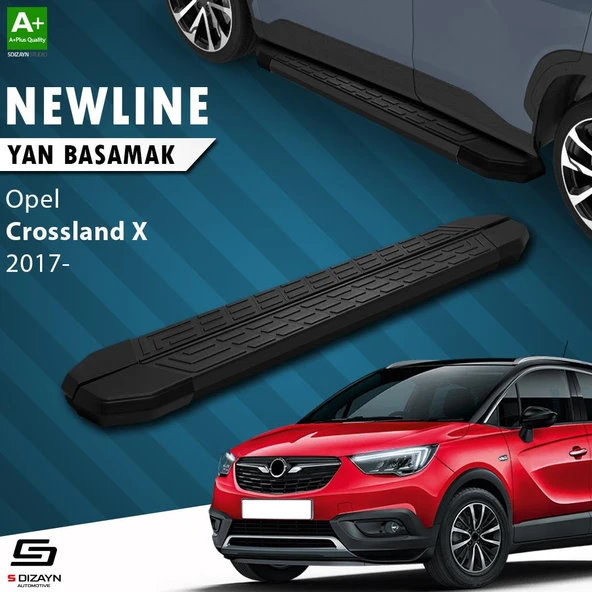 S-Dizayn Opel Crossland X NewLine Siyah Yan Basamak 173 Cm 2017 Üzeri A+ Kalite ürün görseli 1