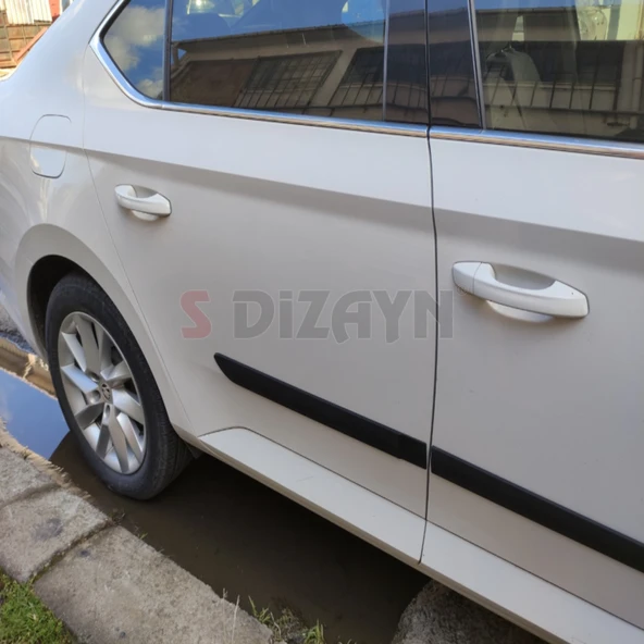 S-Dizayn Skoda Super B ABS Plastik Yan Kapı Koruma Çıtası 2015-2023 A+ Kalite - Resim 5