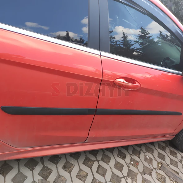 S-Dizayn Ford Fiesta ABS Plastik Yan Kapı Koruma Çıtası 2009-2017 A+ Kalite - Resim 5