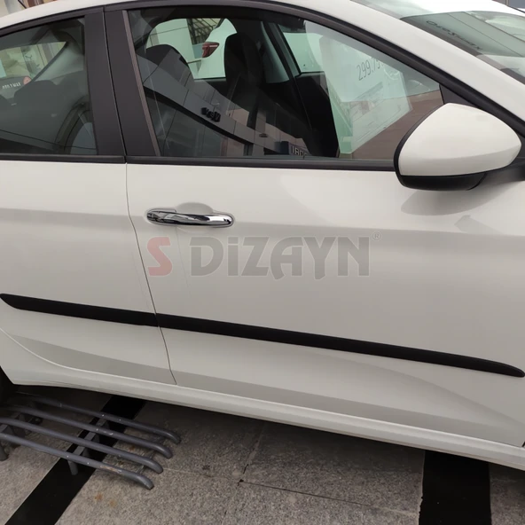 S-Dizayn Fiat Egea ABS Plastik Yan Kapı Koruma Çıtası 2015-2020 A+ Kalite - Resim 5