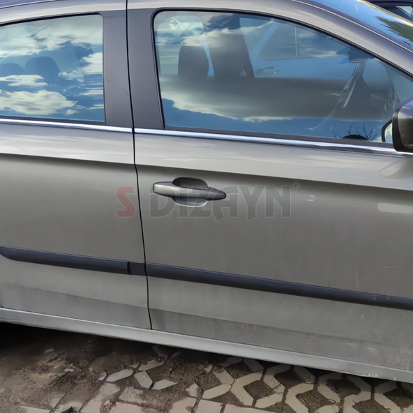 S-Dizayn Peugeot 301 ABS Plastik Yan Kapı Koruma Çıtası 2013 Üzeri A+ Kalite - Resim 5