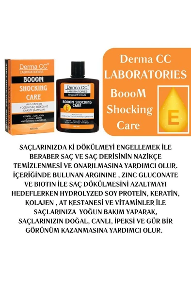 Derma CC LABORATORIES Booom Shockıng Yoğun Dökülme Karşıtı Şampuan 200 Ml - Resim 2