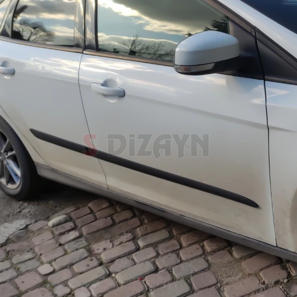 S-Dizayn Ford Focus ABS Plastik Yan Kapı Koruma Çıtası 2011-2019 A+ Kalite - Resim 6