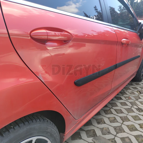 S-Dizayn Ford Fiesta ABS Plastik Yan Kapı Koruma Çıtası 2009-2017 A+ Kalite - Resim 6