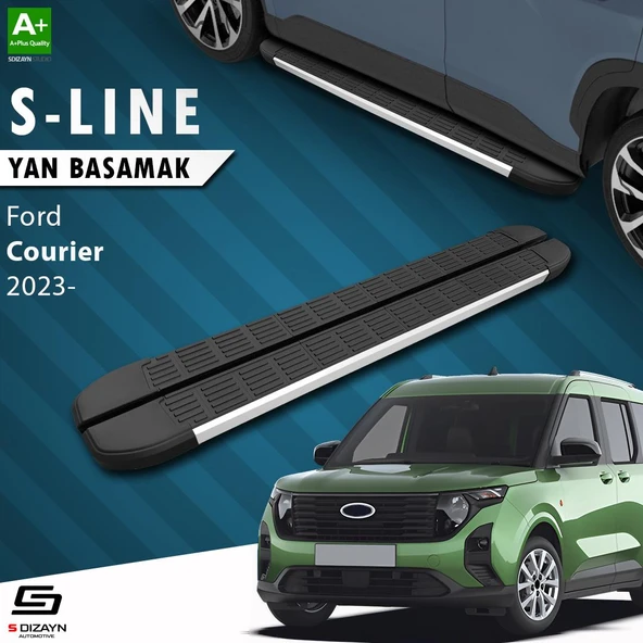 S-Dizayn Ford Courier 2 S-Line Aluminyum Yan Basamak 183 Cm 2023 Üzeri A+ Kalite ürün görseli