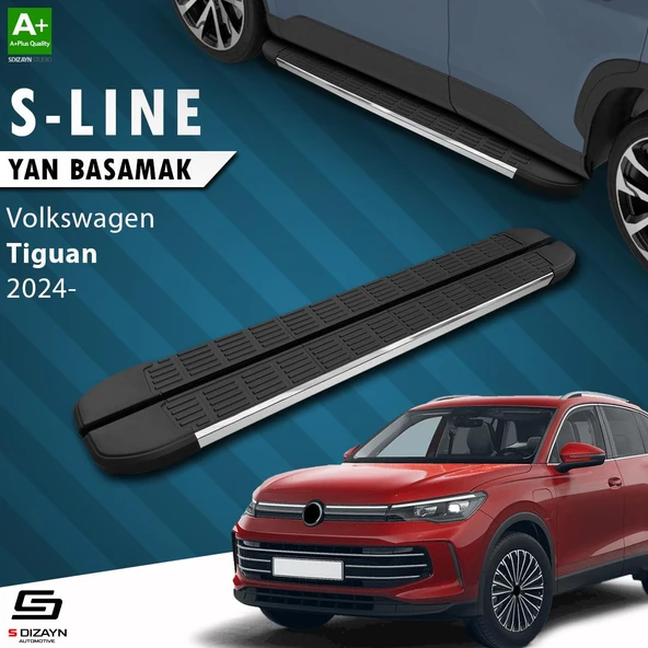 S-Dizayn VW Tiguan 3 S-Line Krom Yan Basamak 183 Cm 2024 Üzeri A+ Kalite ürün görseli