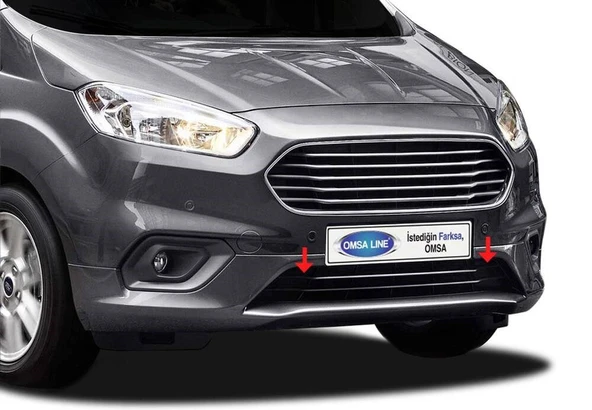 OMSA Ford Courier Krom Ön Tampon Çıtası 2 Parça 2018-2023 Arası - 3