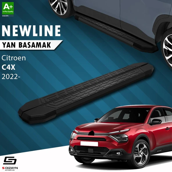 S-Dizayn Citroen C4 X NewLine Siyah Yan Basamak 183 Cm 2022 Üzeri A+ Kalite ürün görseli