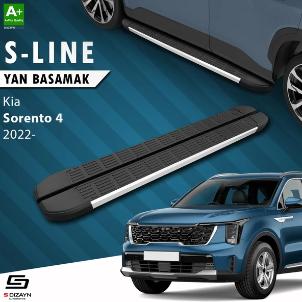 S-Dizayn Kia Sorento 4 S-Line Aluminyum Yan Basamak 183 Cm 2022 Üzeri A+ Kalite ürün görseli