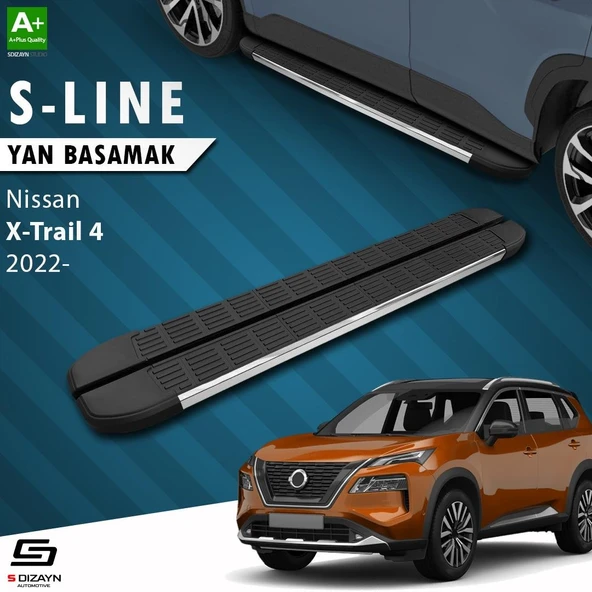S-Dizayn Nissan X-Trail T33 S-Line Krom Yan Basamak 183 Cm 2022 Üzeri A+ Kalite ürün görseli