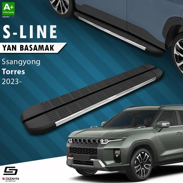 S-Dizayn Ssangyong Torres S-Line Krom Yan Basamak 183 Cm 2023 Üzeri A+ Kalite ürün görseli