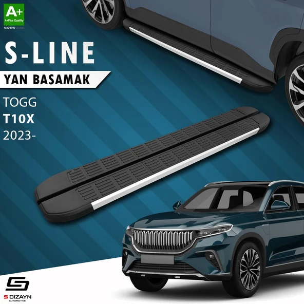 S-Dizayn TOGG T10X S-Line Aluminyum Yan Basamak 203 Cm 2023 Üzeri A+ Kalite ürün görseli
