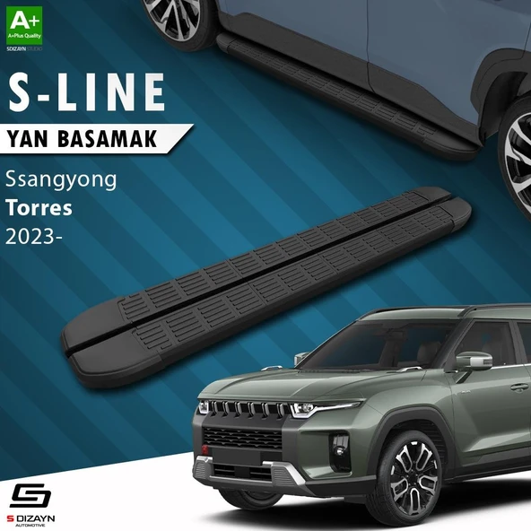 S-Dizayn Ssangyong Torres S-Line Siyah Yan Basamak 183 Cm 2023 Üzeri A+ Kalite ürün görseli