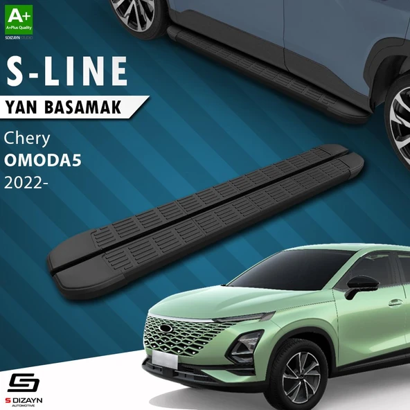 S-Dizayn Chery Omoda5 S-Line Siyah Yan Basamak 183 Cm 2022 Üzeri A+ Kalite ürün görseli