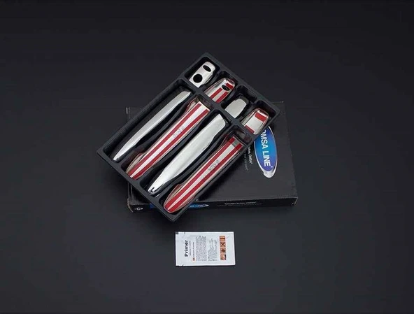 OMSA Citroen C-Crosser Krom Kapı Kolu 8 Parça Tek Delikli Çift Sensörlü 2007-2012 Arası - Resim 3