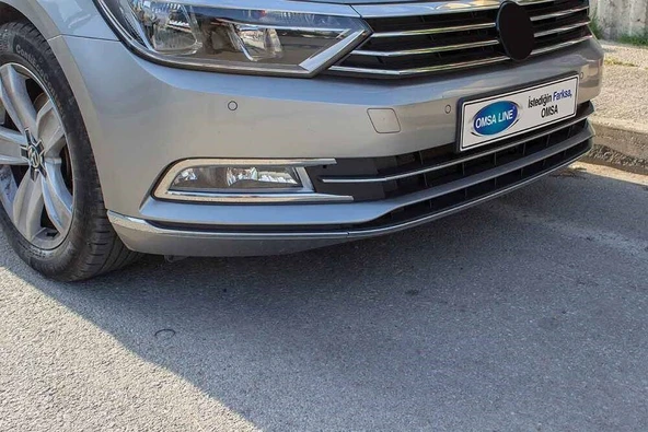 OMSA VW Passat B8 Krom Ön Tampon Çıtası 3 Parça 2015-2019 Arası - 1