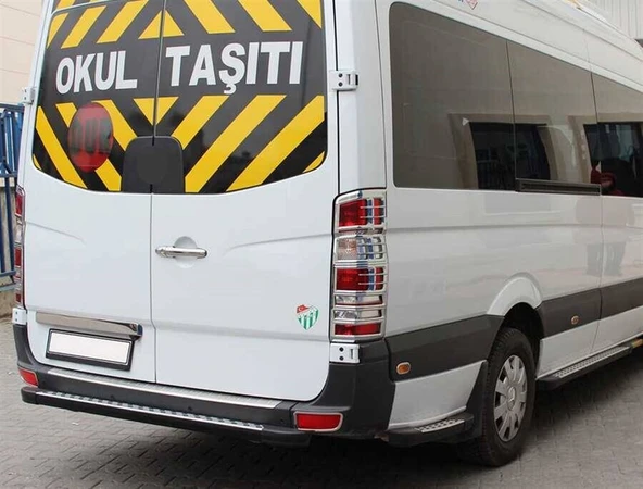 OMSA VW Crafter Krom Arka Reflektör Çerçevesi 2 Parça 2006-2017 Arası - Resim 3