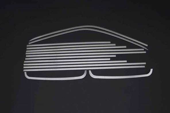 OMSA VW T5 Caravelle Krom Cam Çerçevesi 14 Parça Tek Sürgülü Uzun Şase 2003-2014 Arası ürün görseli