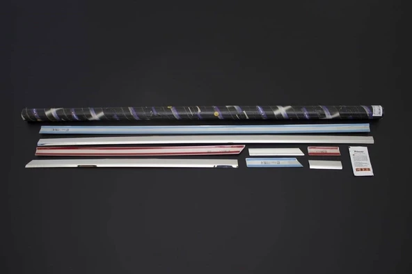 OMSA VW Passat B8 SD SW Krom Yan Kapı Alt Çıtası 8 Parça 2015-2019 Arası - Resim 3