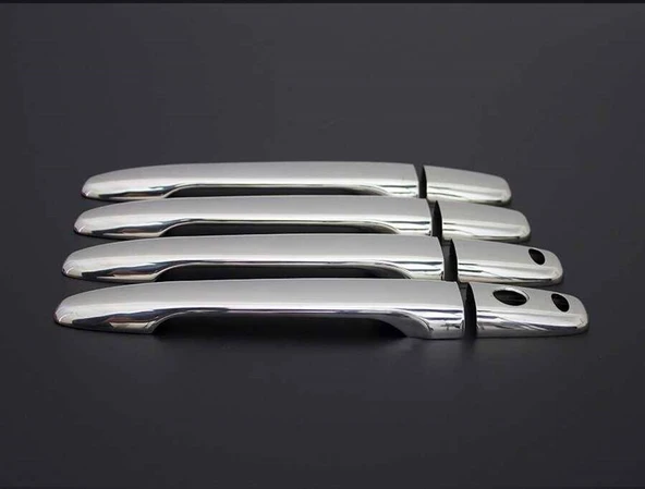 OMSA Mitsubishi Lancer Krom Kapı Kolu 8 Parça Tek Delik Çift Sensörlü 2007 ve Sonrası - Resim 4