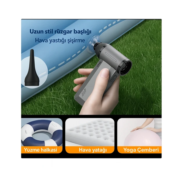 Elektrikli Hava Toz Alma Cihazı, 130000 RPM Basınçlı Hava Toz Alma Cihazı Araba  Bilgisayar Klavyesi - 6