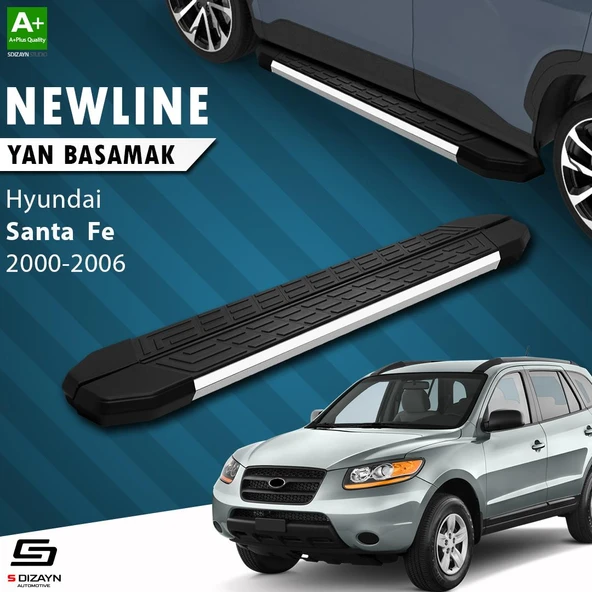 S-Dizayn Hyundai Santa Fe NewLine Krom Yan Basamak 163 Cm 2000-2006 A+ Kalite ürün görseli